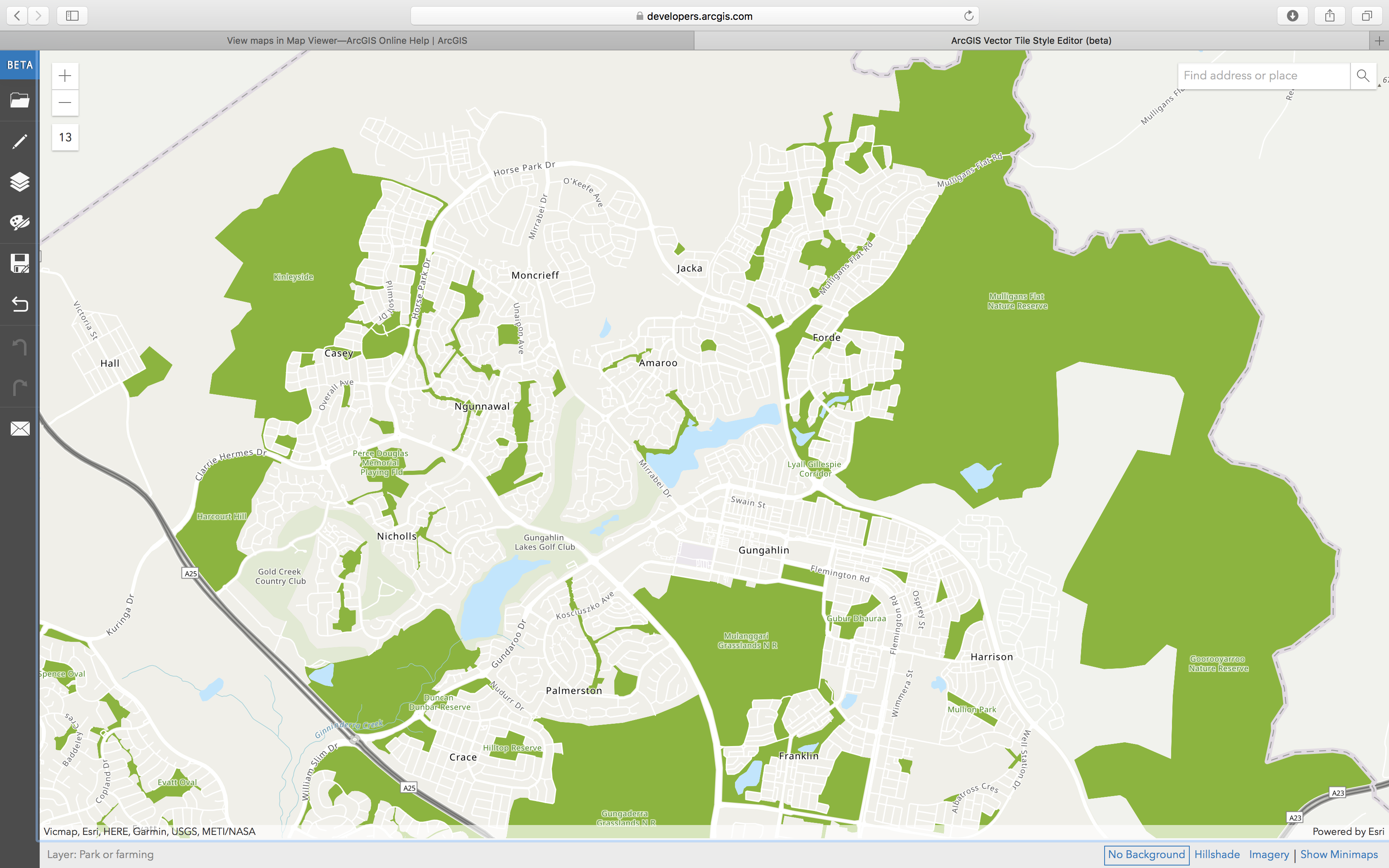 ArcGIS Vector Tile Style Editor